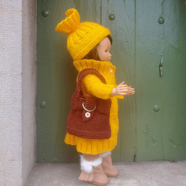 Manteau et bonnet pour poupée Marie-Françoise ou American doll