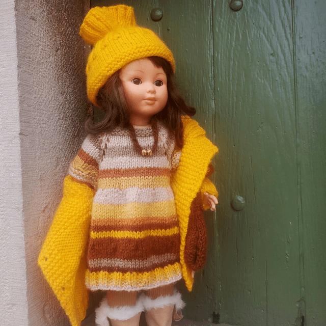Manteau et bonnet pour poupée Marie-Françoise ou American doll