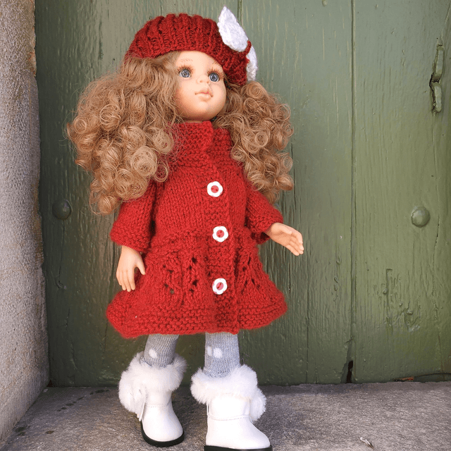 Manteau Rouge avec bonnet pour poupées les chéries de corolle, Paola Reina.... 
